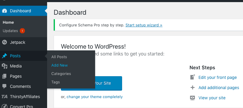 Cách nhanh nhất để có một trang web 19 Creating new post