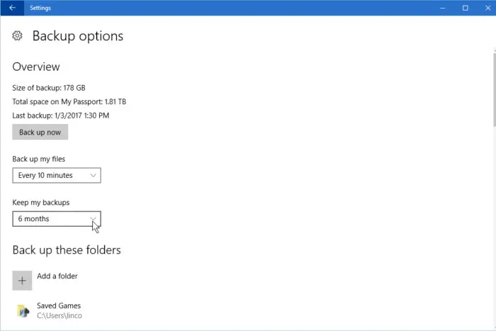 3 bước đơn giản để sao lưu PC nhanh nhất 3 Thiết lập sao lưu Windows 10