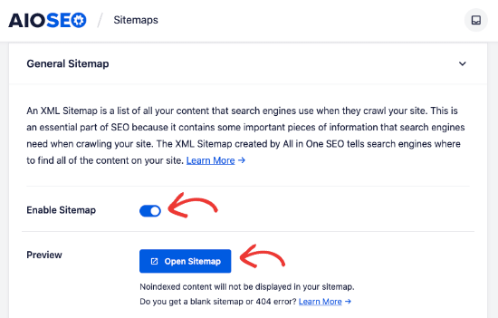 All in One SEO sẽ tự động tạo sơ đồ trang web cho trang web WordPress của bạn All in One SEO sẽ tự động tạo sơ đồ trang web cho trang web WordPress của bạn