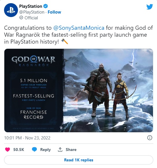 God of War Ragnarok là game PlayStation có màn ra mắt tốt nhất trong lịch sử 3 God of War Ragnarok