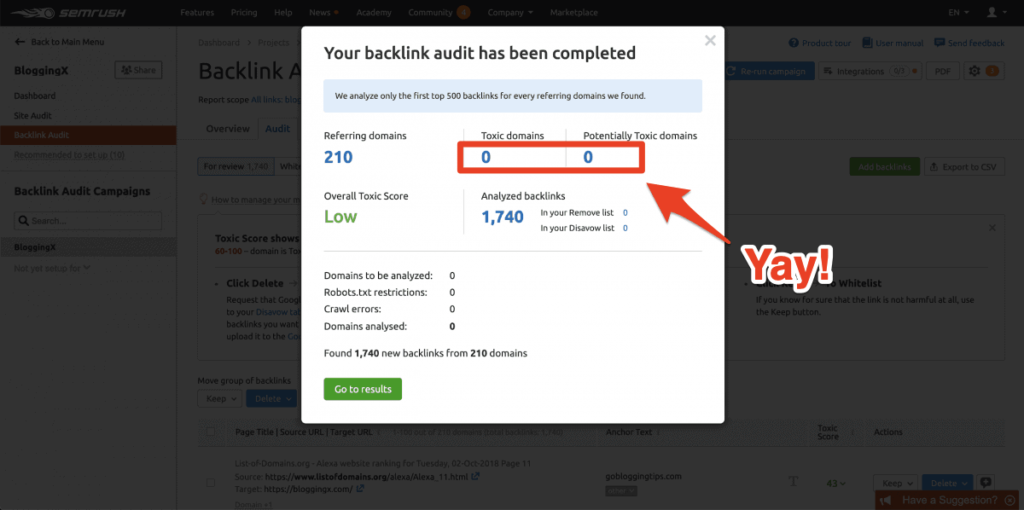 7 công cụ kiểm tra nhanh hình phạt của google 10 semrushs backlink tool